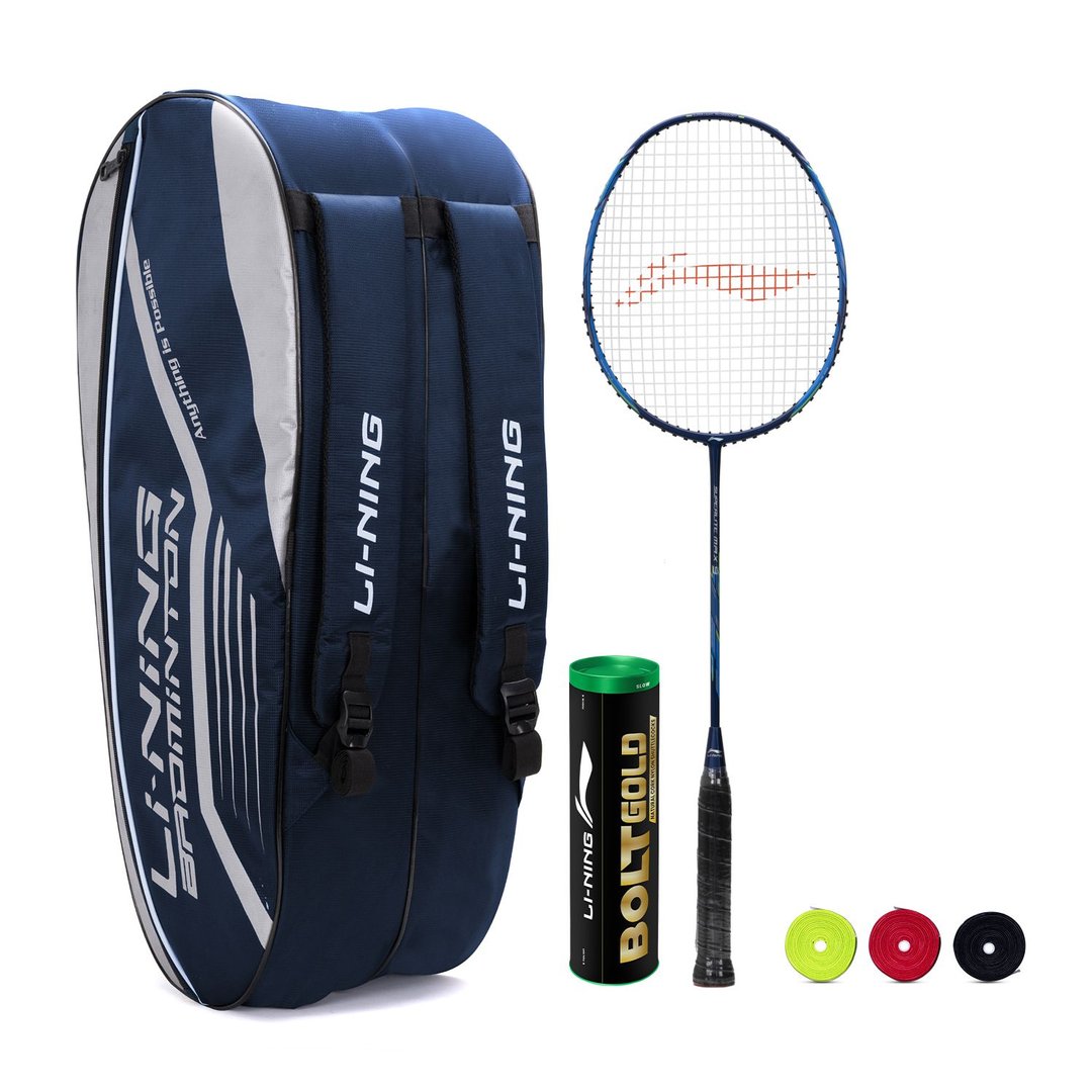 G-Force Superlite Max-9 - Complete Badminton Kit - Bolt Gold