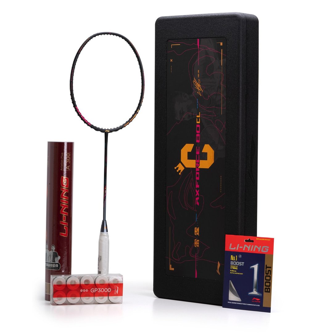 Axforce 80 CL Limited edition Badminton set with shuttlecock, grips and string by Li-ning studio