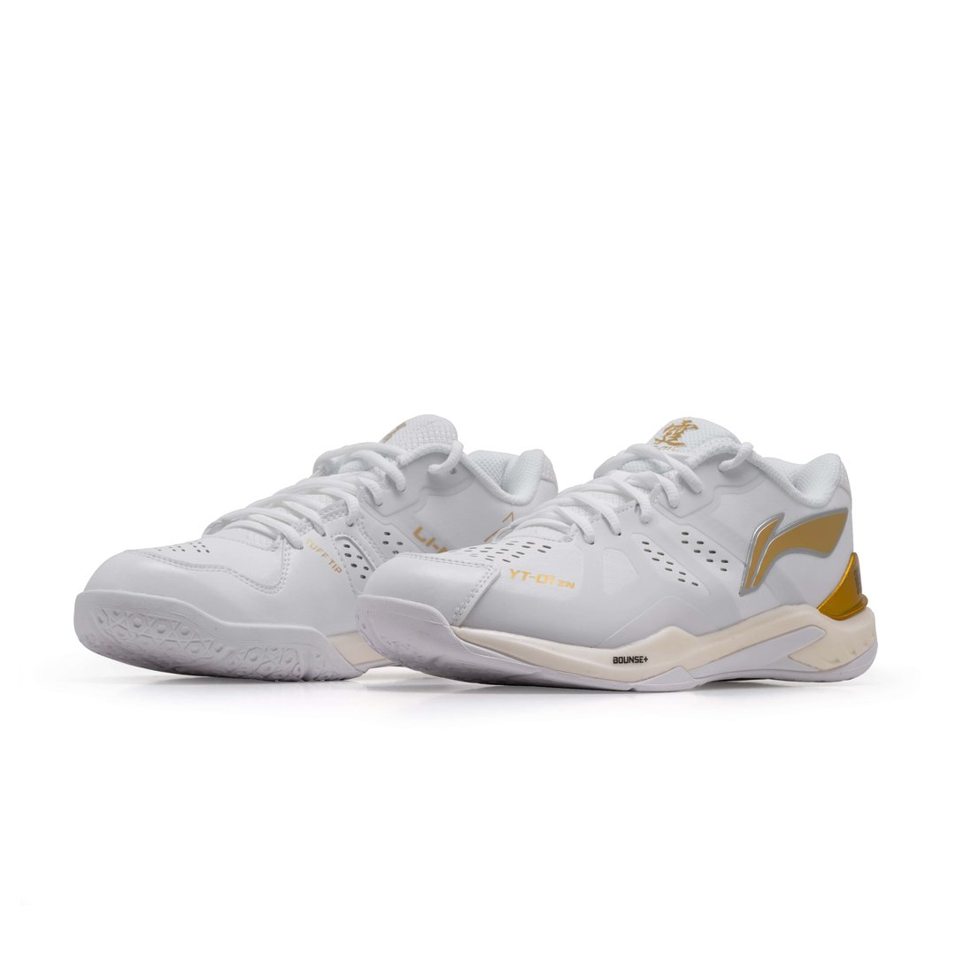 Li-Ning YT ZN Badminton shoe- White/ gold