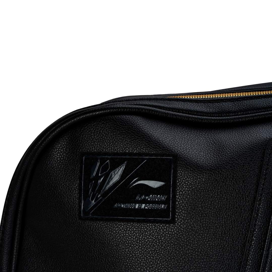 Li-Ning Square Badminton Bag - Black/Gold - Front Label