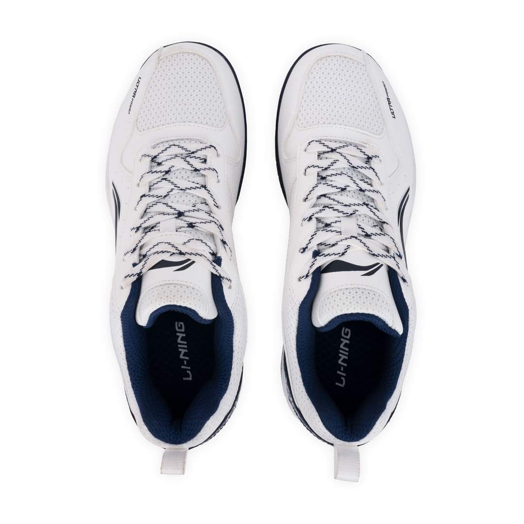 Ultra Power - White/Navy - Badminton Shoe - Top View