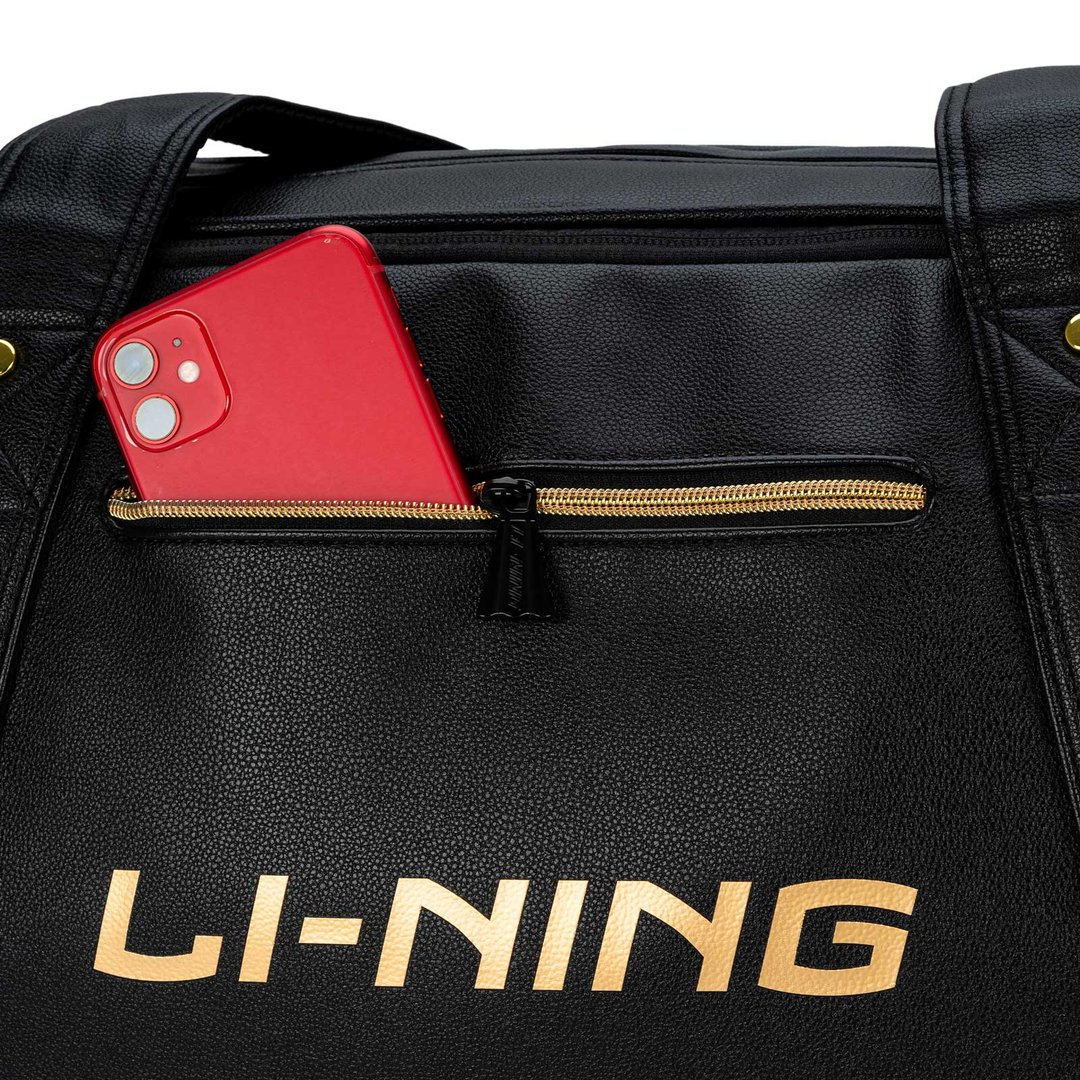 Li-Ning Square Badminton Bag - Black/Gold - Zipper pocket