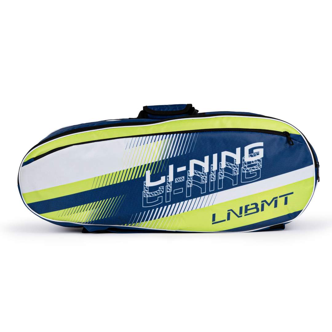 Spike Badminton Kit Bag - Blue/Lime - Front View