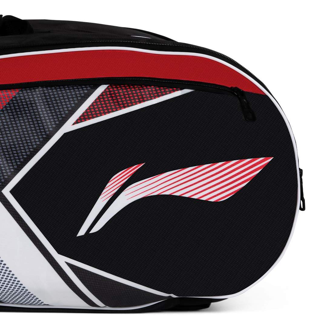 Hustler Badminton Kit Bag (Black/Red) - Logo