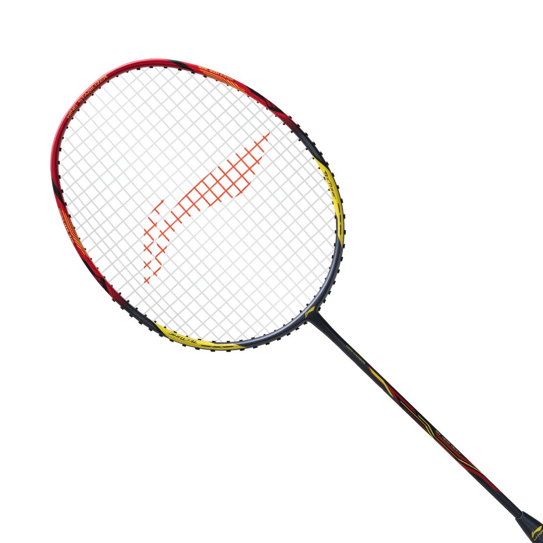 Li-ning Tectonic 1S Badminton racket - Grey/Red/ Lime
