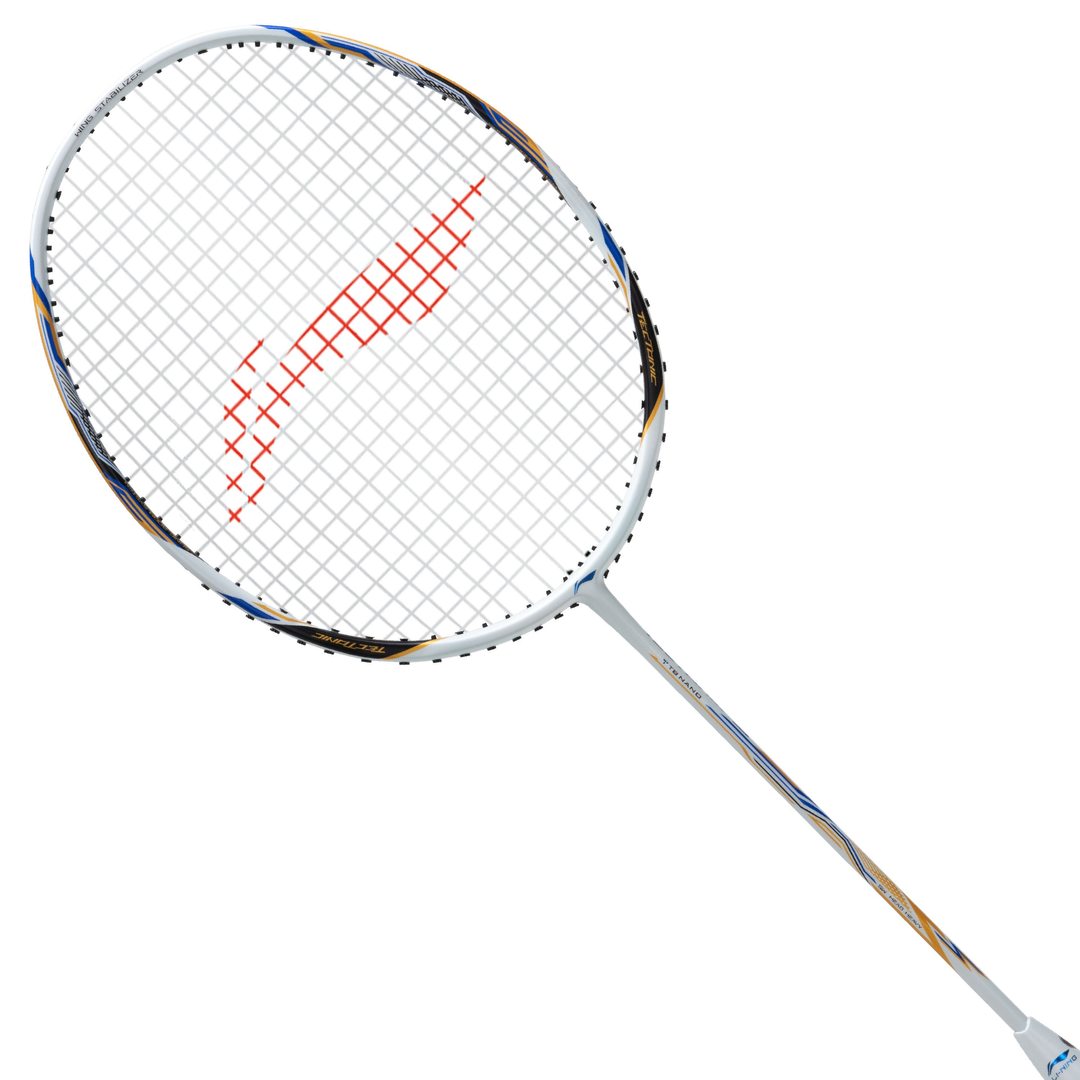 Li-Ning Tectonic 3R Badminton racket - white/gold/ blue