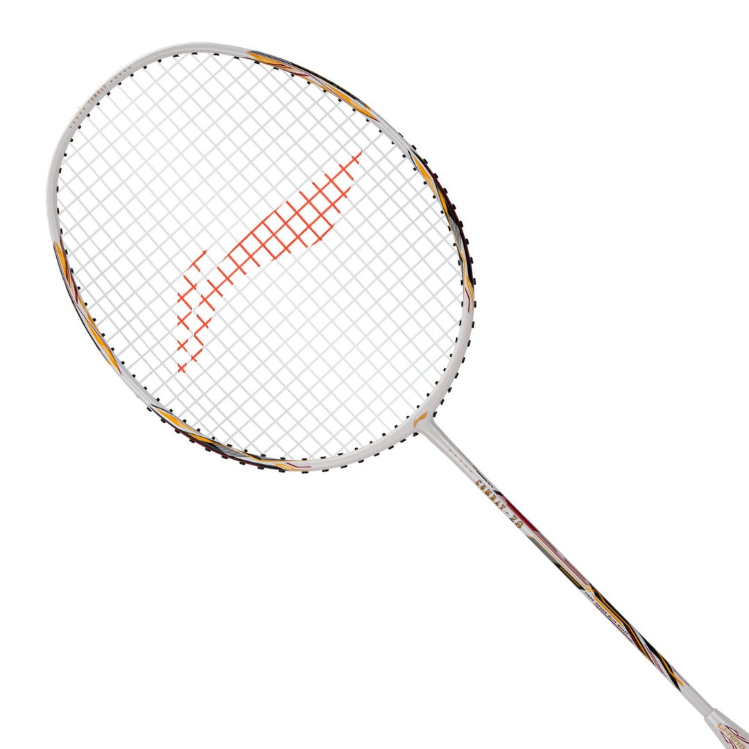 Combat Z8 - 80 Grams (White/Gold/Red) Badminton Racket