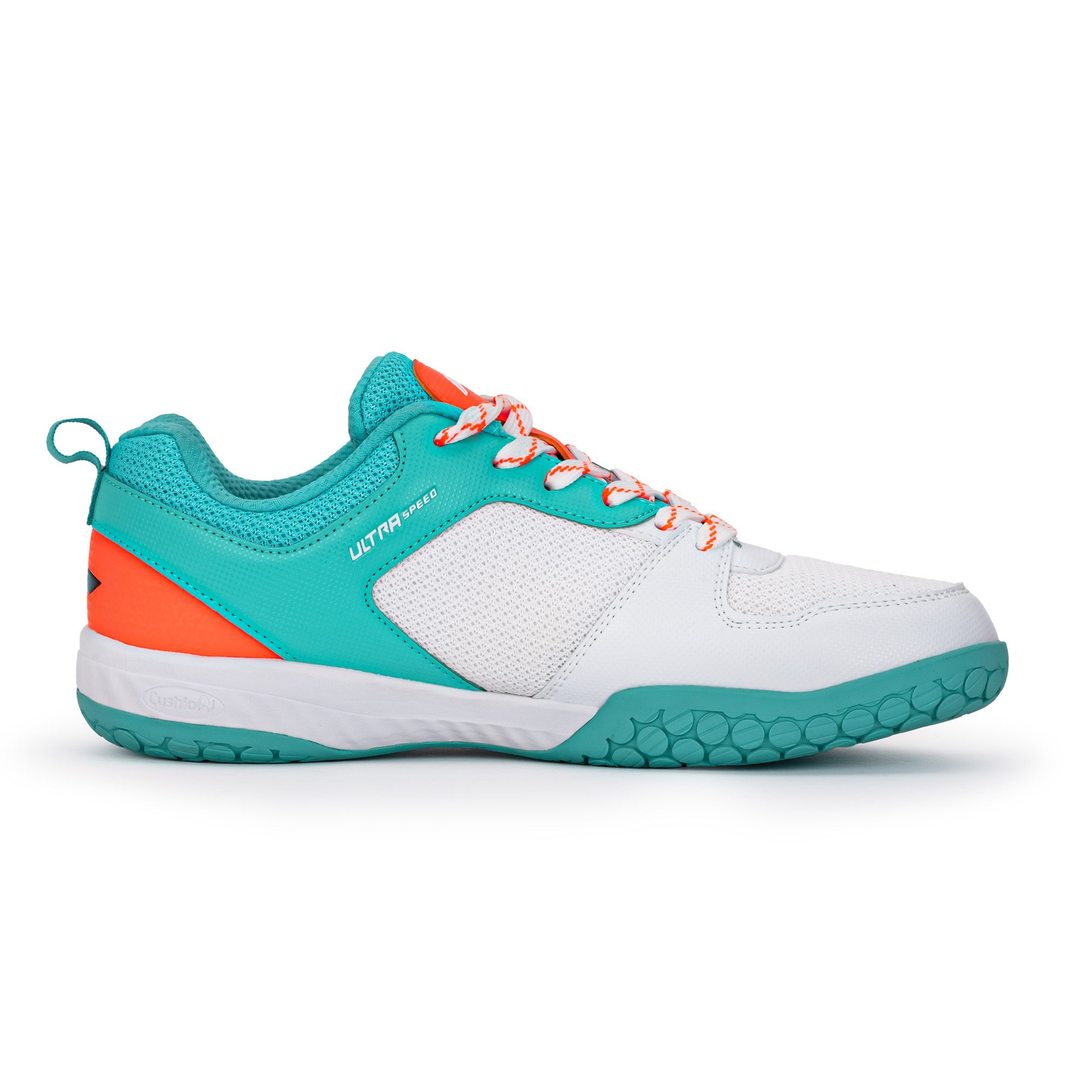 Ultra Speed (White, Apple Green, Orange) Badminton Shoe