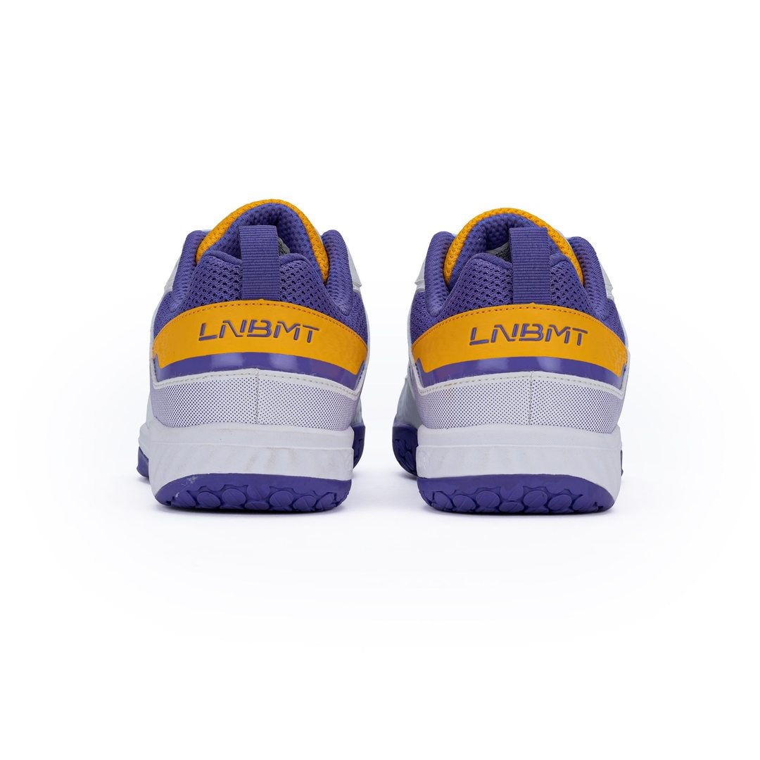 Ultra Force (White/Purple/Yellow) - Badminton Shoe - Back View