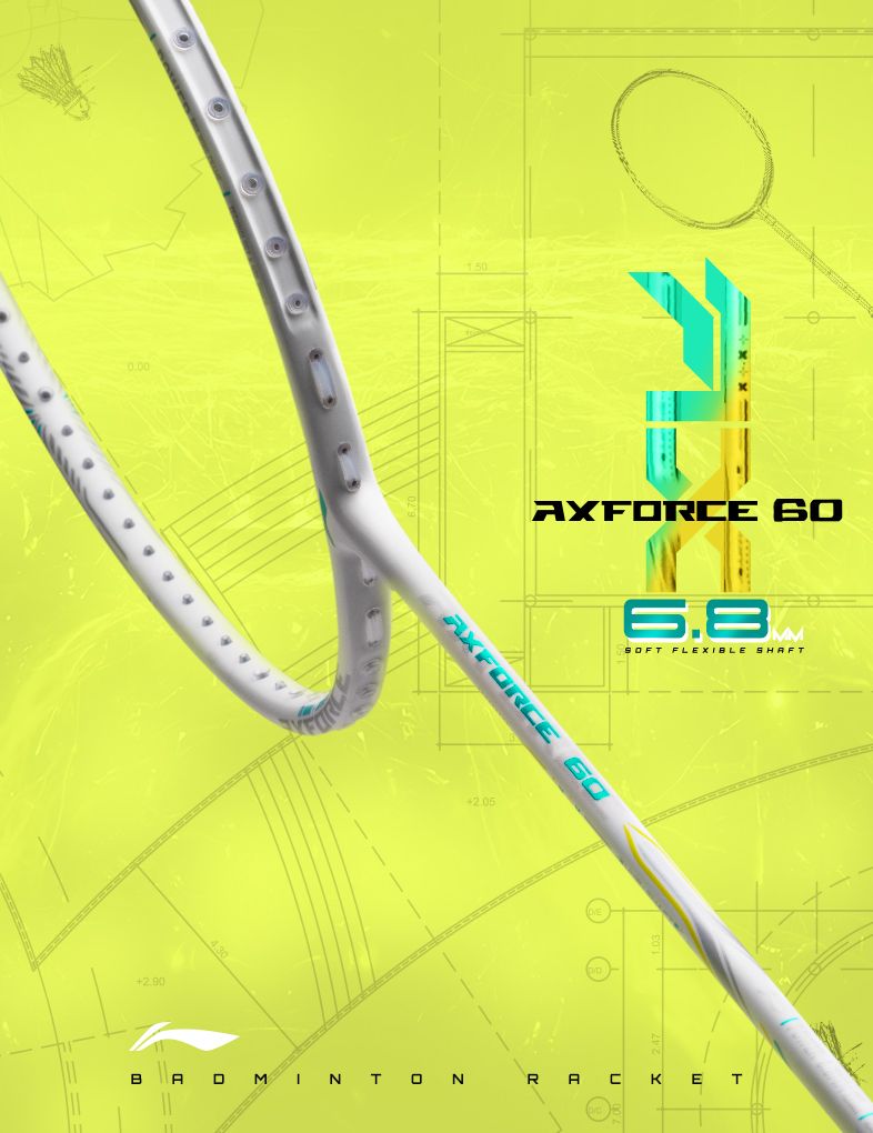 リーニン　バドミントンラケット2本　AXFORCE60 5U6G リーニン バドミントンラケット2本 AXFORCE60 5U6G（リーニン