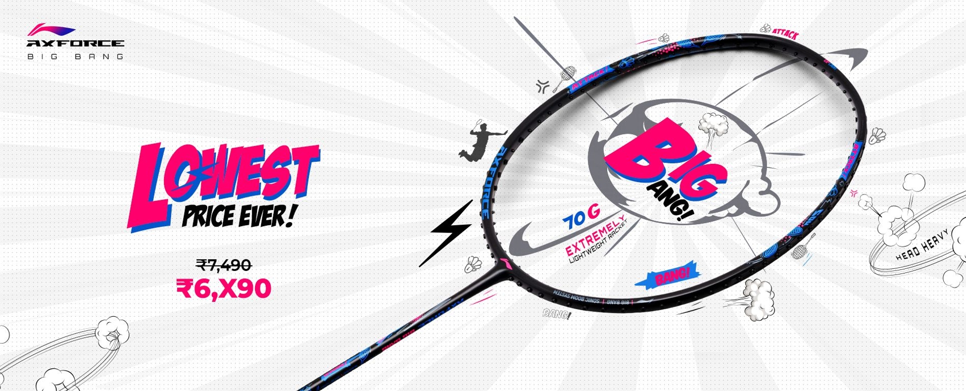 Axforce BigBang - Badminton Racket