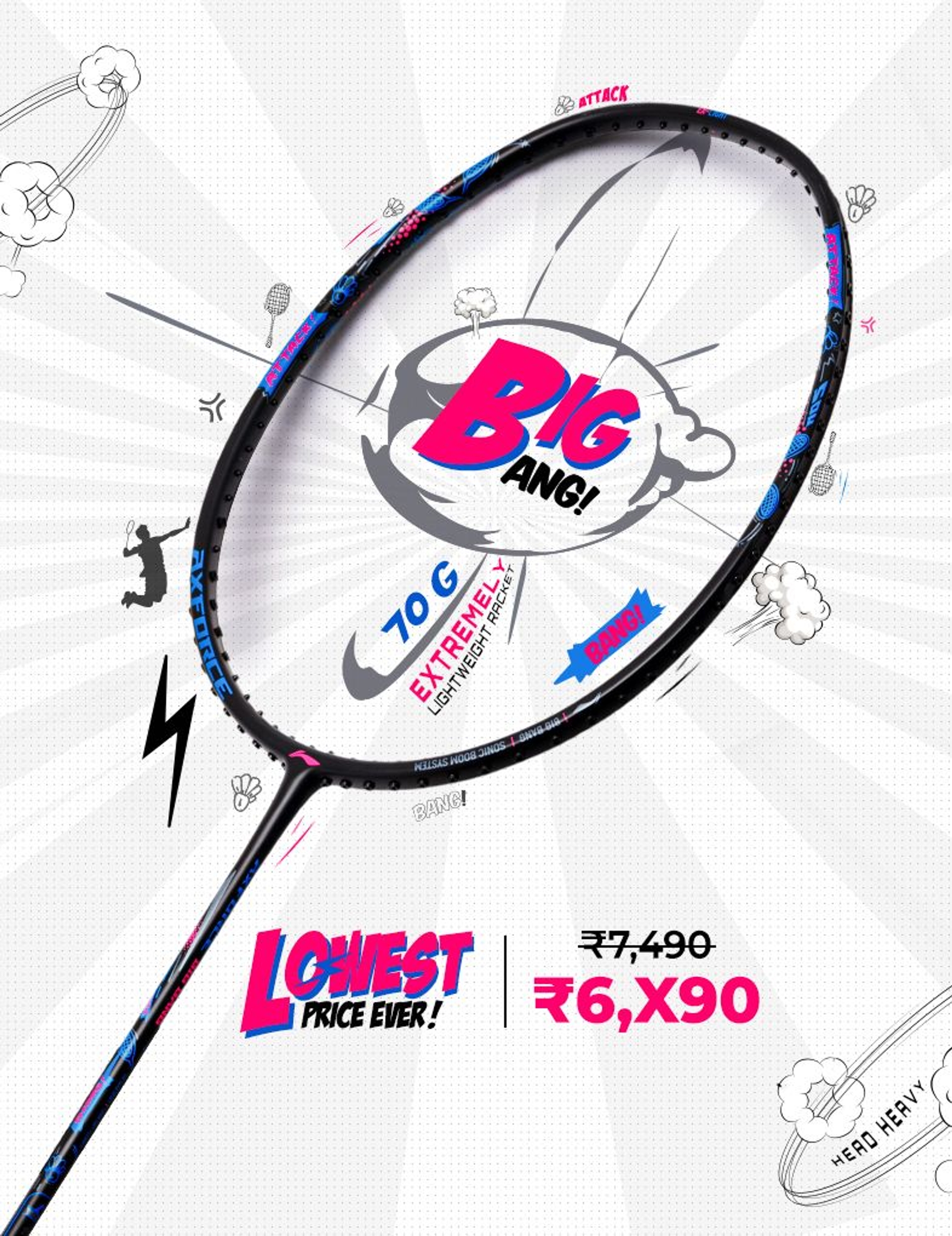 Axforce BigBang - Badminton Racket