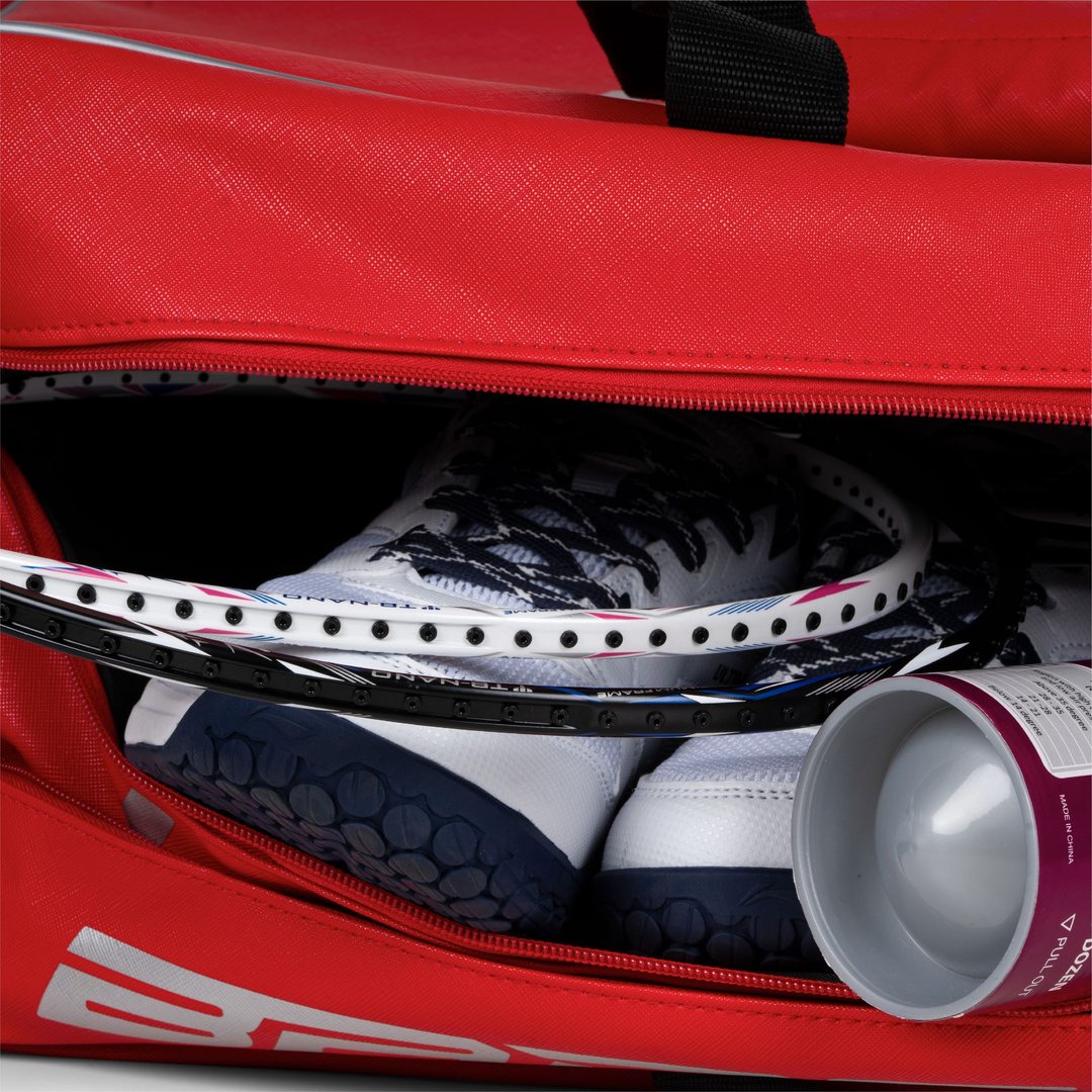 Cruise Badminton Kit Bag - Red/Silver - inner view