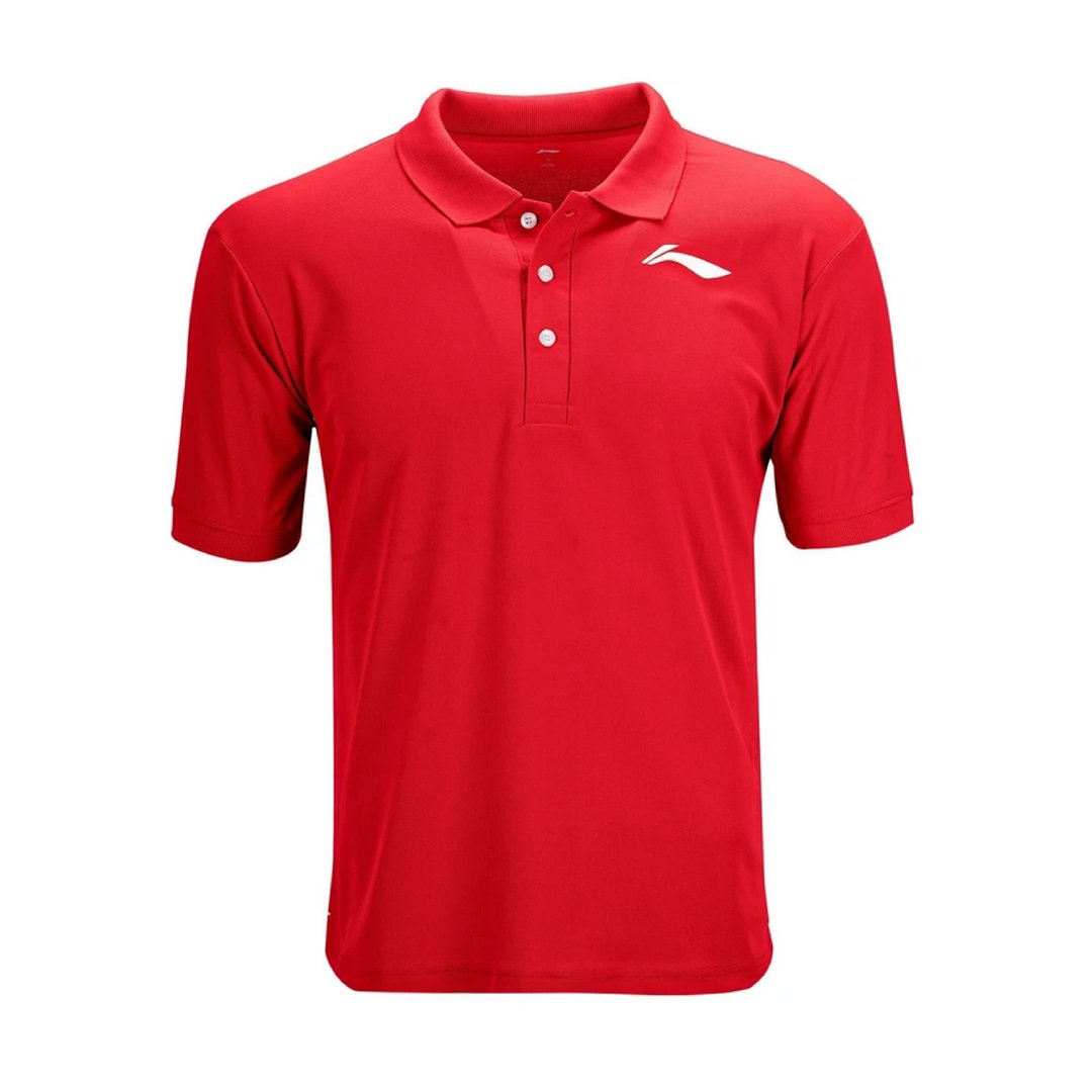 LN Solid Polo T-shirt [Jr] - Red - T-shirt view