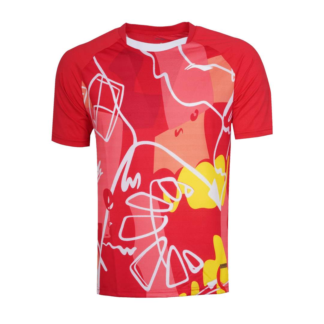 Doodle T-Shirt [Jr] - Red - Badminton jersey