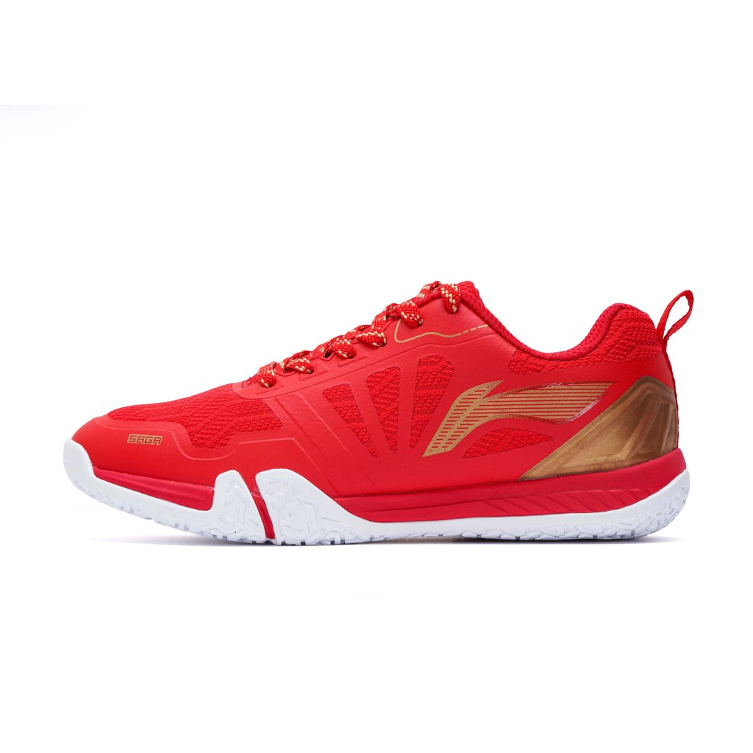 Saga Lite 7(Red, Gold) Badminton Shoe