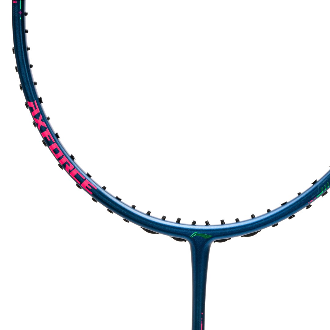 Close up of Axforce 50 Badminton racket head by Li-ning 