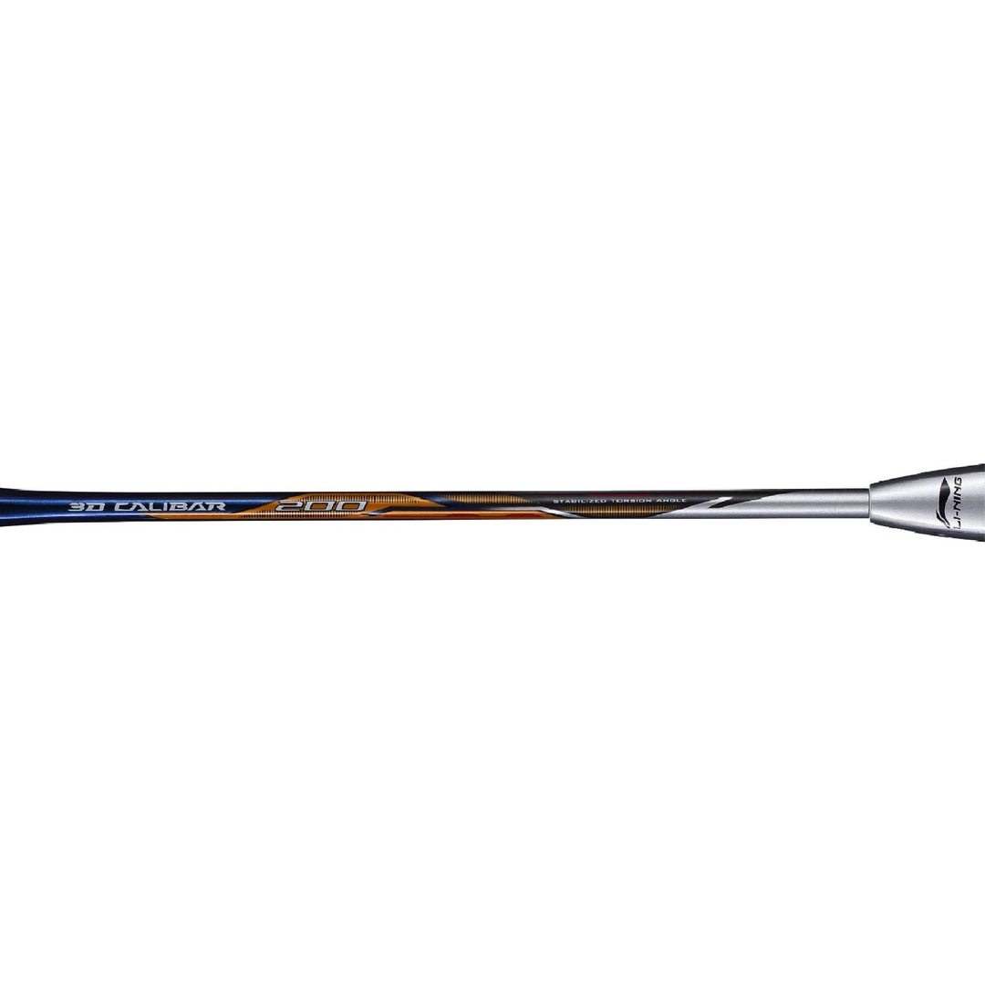 Close up of 3D Calibar 200 Badminton racket shaft by Li-ning studio