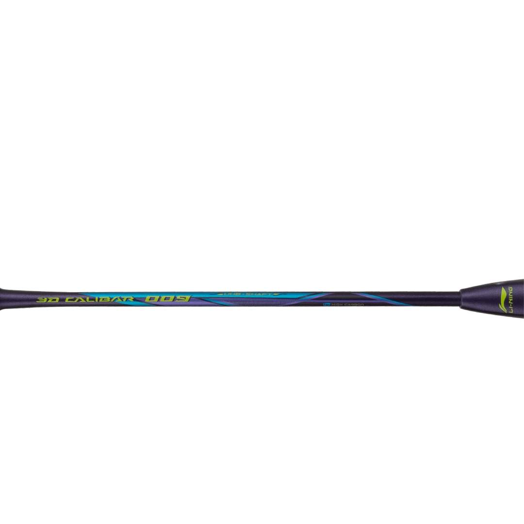 Close up of 3D Calibar 009 Badminton racket shaft by Li-ning studio