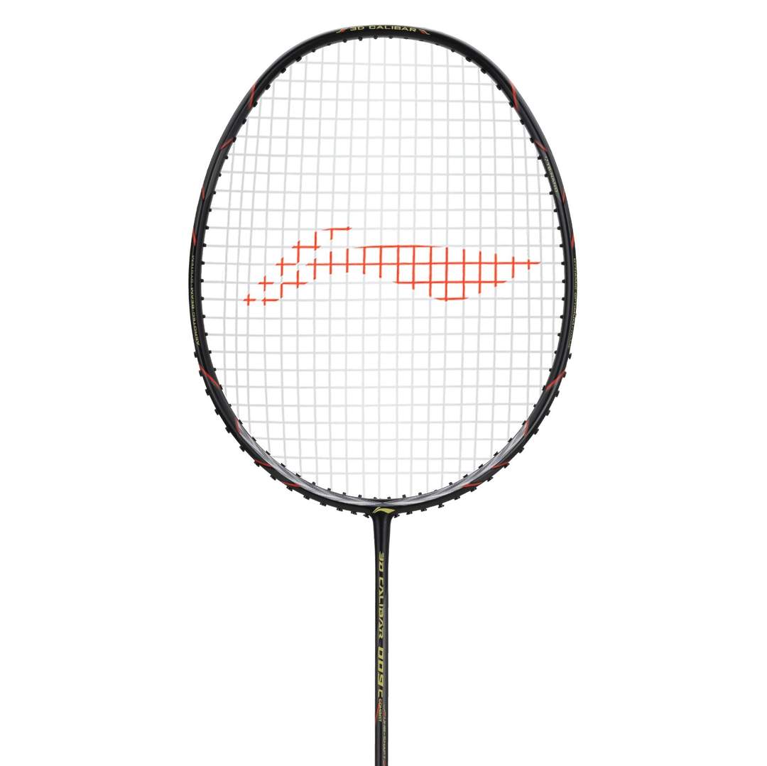 Close up of 3D Calibar 009 Combat Badminton racket head by Li-ning studio