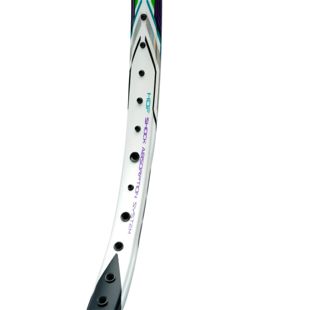 Close up of Tectonic 9 Limited edition Badminton racket frame by Li-ning studio