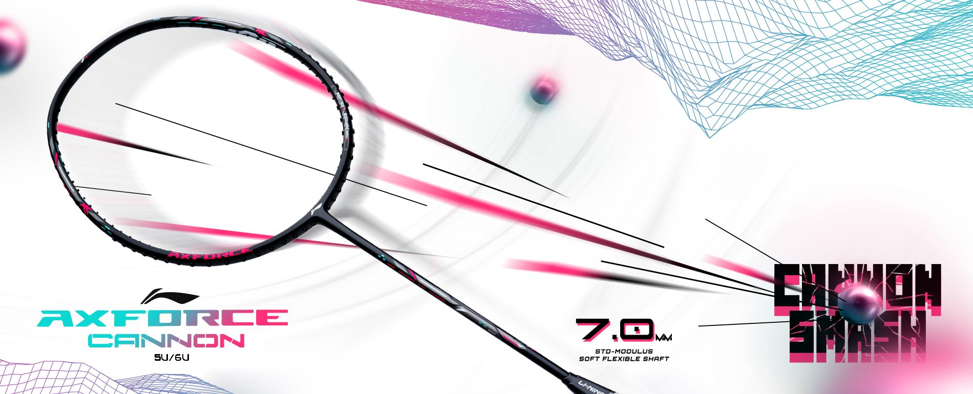 Li-Ning Axforce Cannon Light 5U Badminton Racket - Green