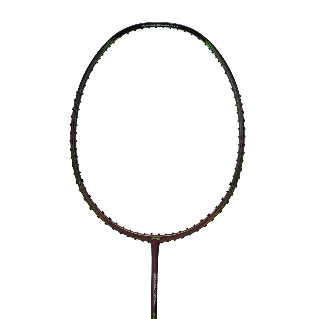 Close up of Turbo Charging N9 II Badminton racket head by Li-ning studio