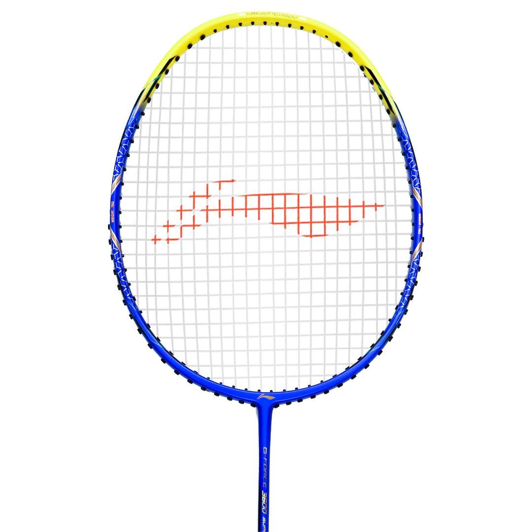Close up of G-Force 3600 Superlite Badminton racket head by Li-ning studio