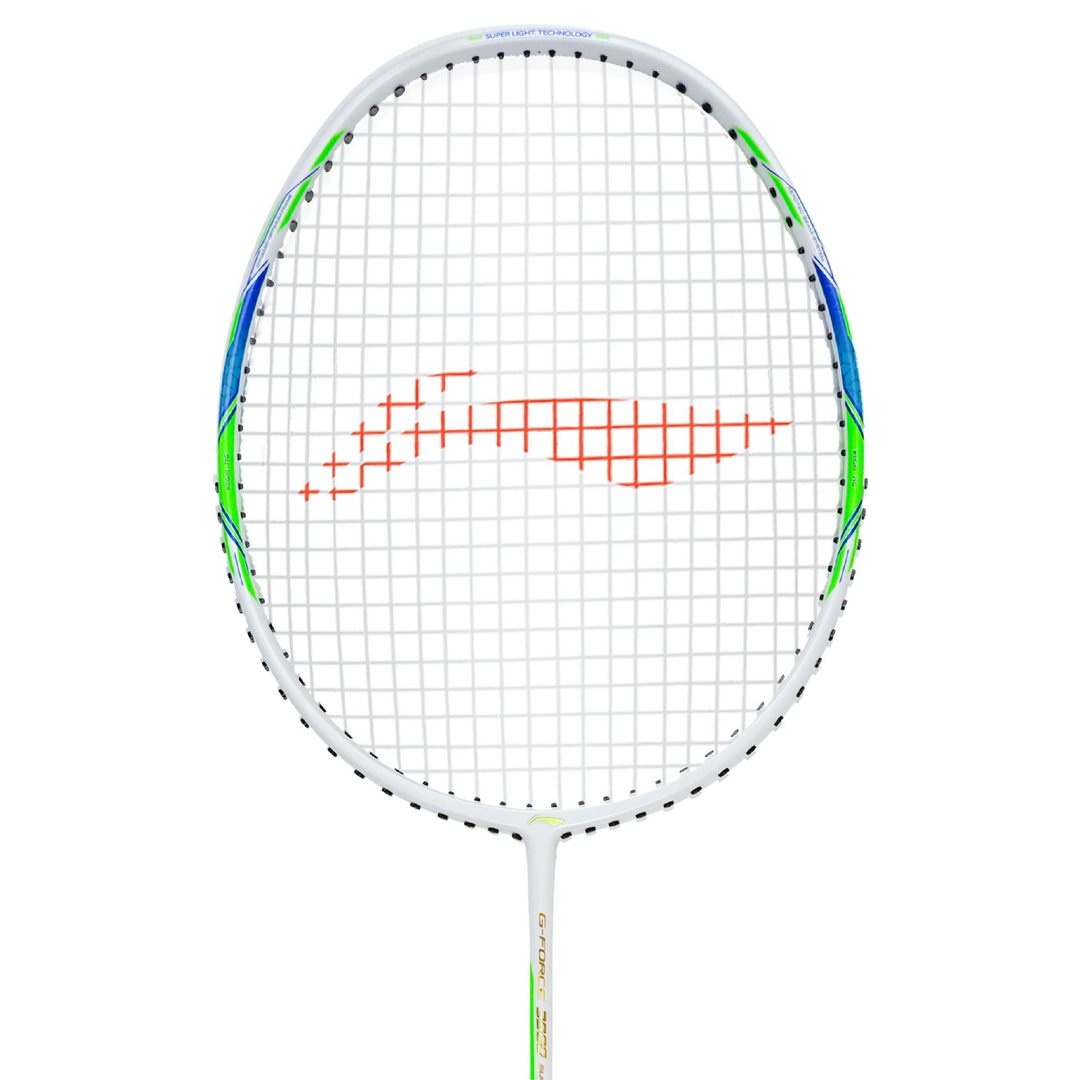 Close up of G-Force 3900 Superlite Badminton racket head by Li-ning studio