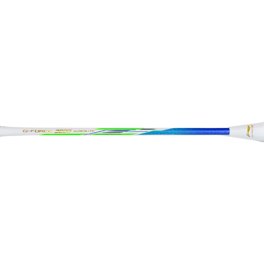 Close up of G-Force 3900 Superlite Badminton racket shaft by Li-ning studio