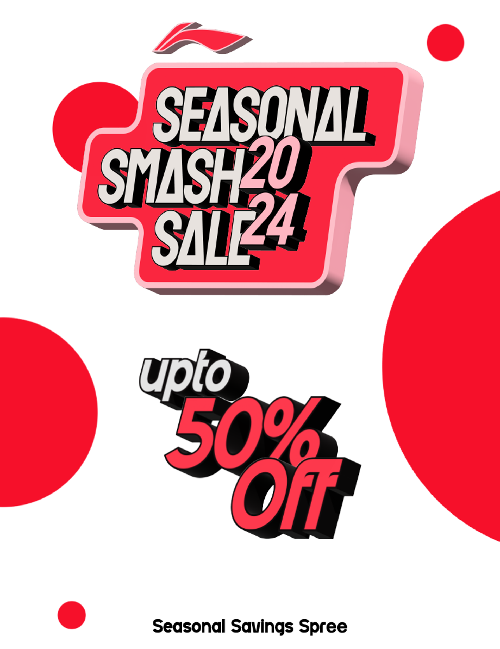 Li-Ning Seasonal Smash Sale is here, Grab Upto 50% off on Rackets, Kitbags, Apparels ,Shoes and much more