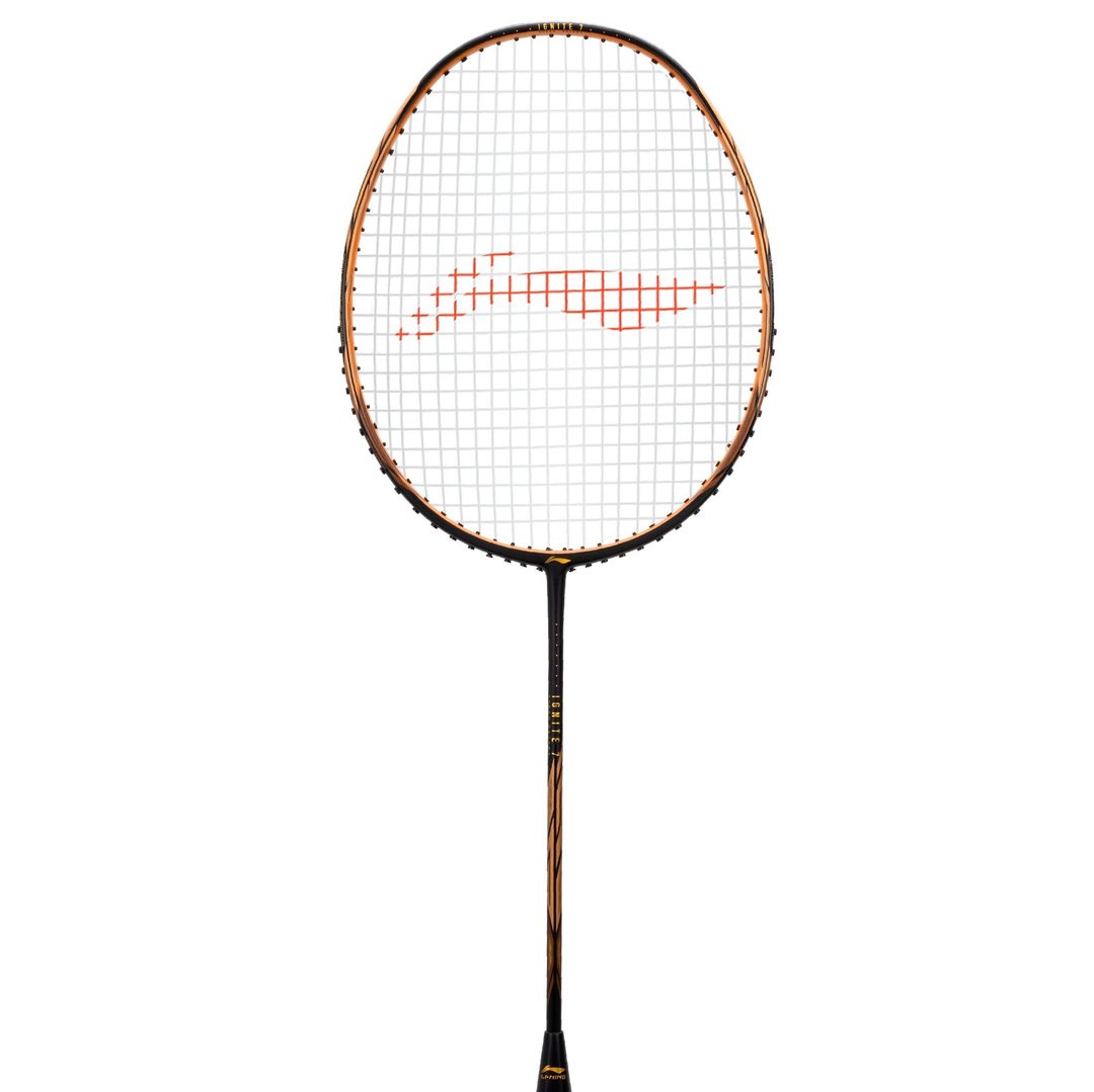 Close up of Ignite 7 Badminton racket by Li-Ning Studio