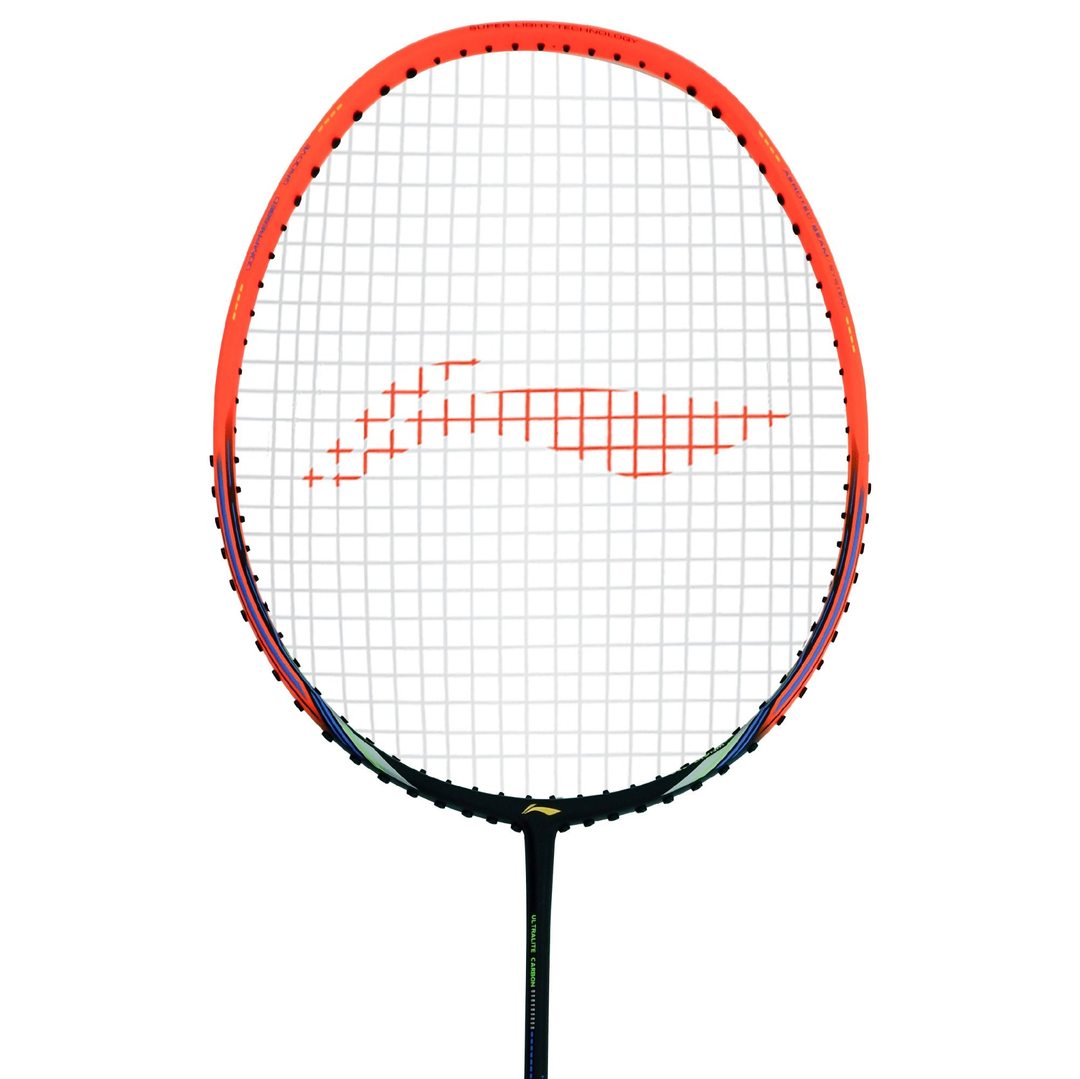 Close up of Wind lite 800 Badminton racket head by Li-ning studio