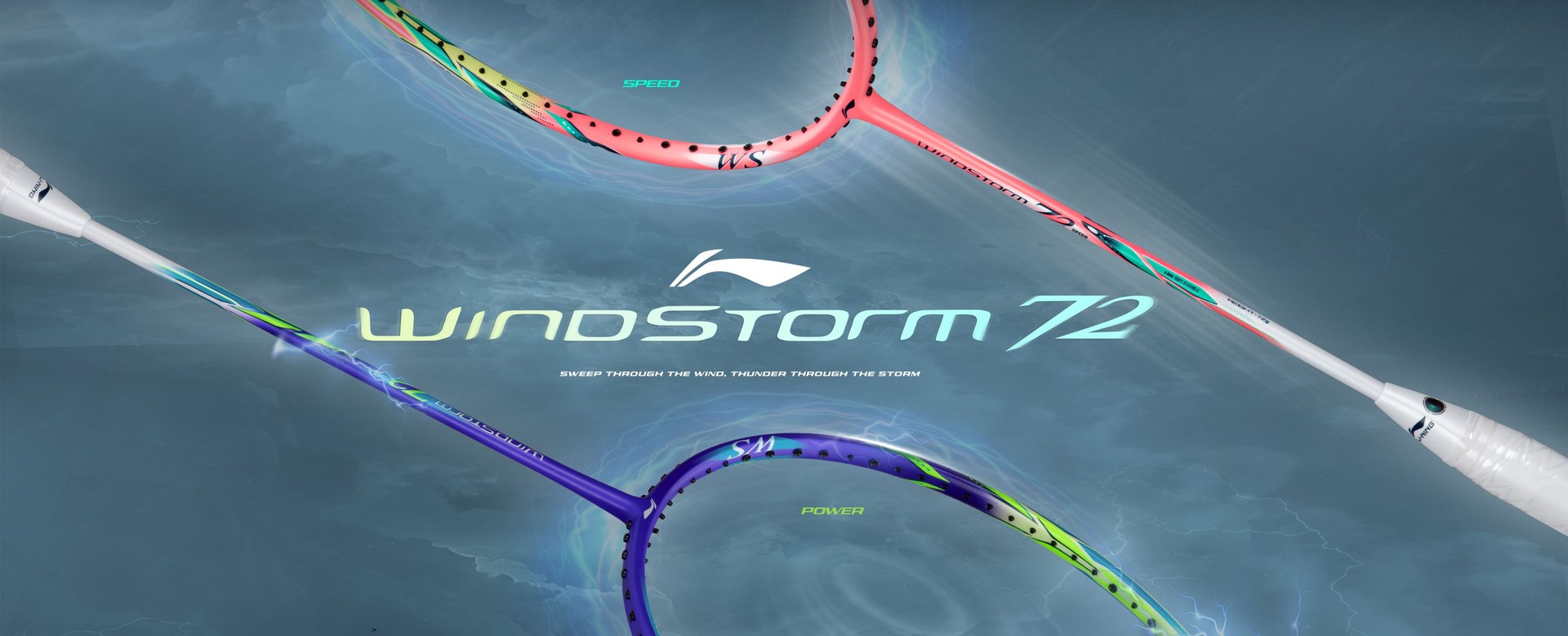 Master lightening speed and deadly precision with Li-Ning Windstorm 72 Series Badminton Rackets